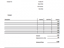 Blank Invoice Template For Hours Worked