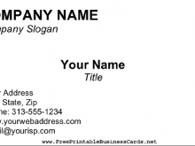 15 The Best Empty Name Card Template For Free by Empty Name Card Template