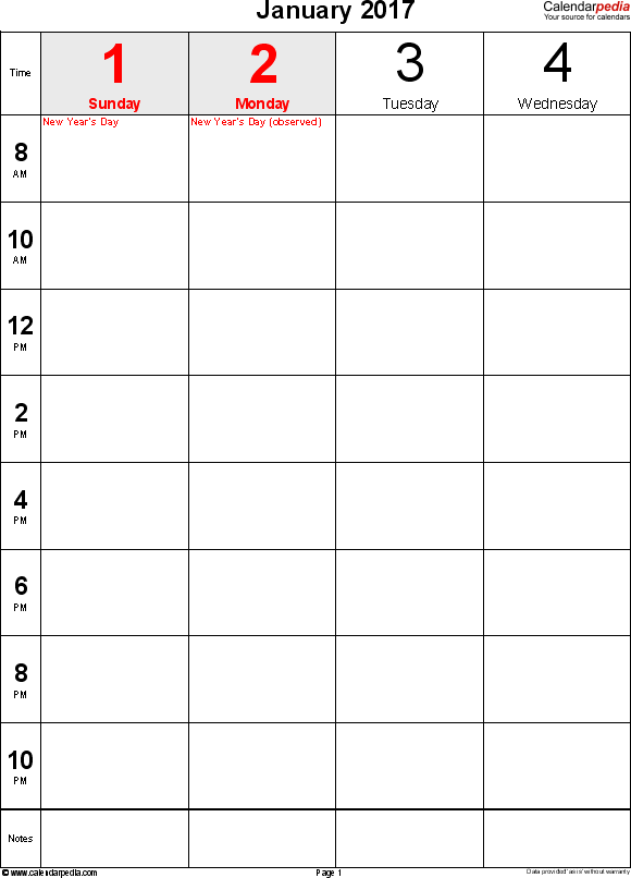 15 Visiting Daily Calendar Template 2017 Excel Maker for Daily Calendar Template 2017 Excel