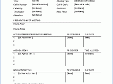 Meeting Agenda Template With Attendees