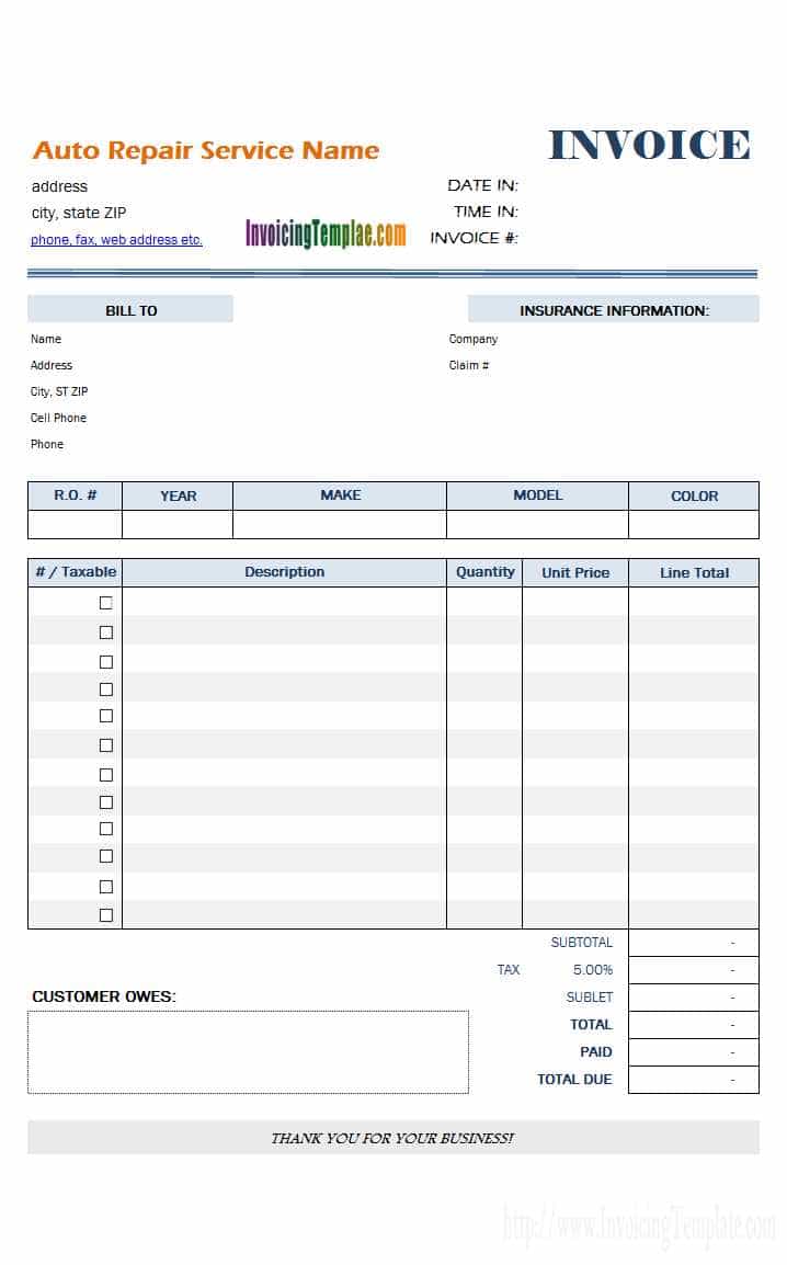 Invoice Template For Openoffice Free