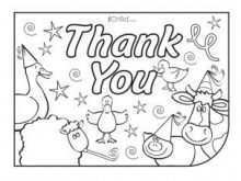 16 Adding Thank You Card Template To Color For Free with Thank You Card Template To Color