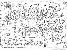 16 Best Holiday Card Coloring Templates Photo by Holiday Card Coloring Templates
