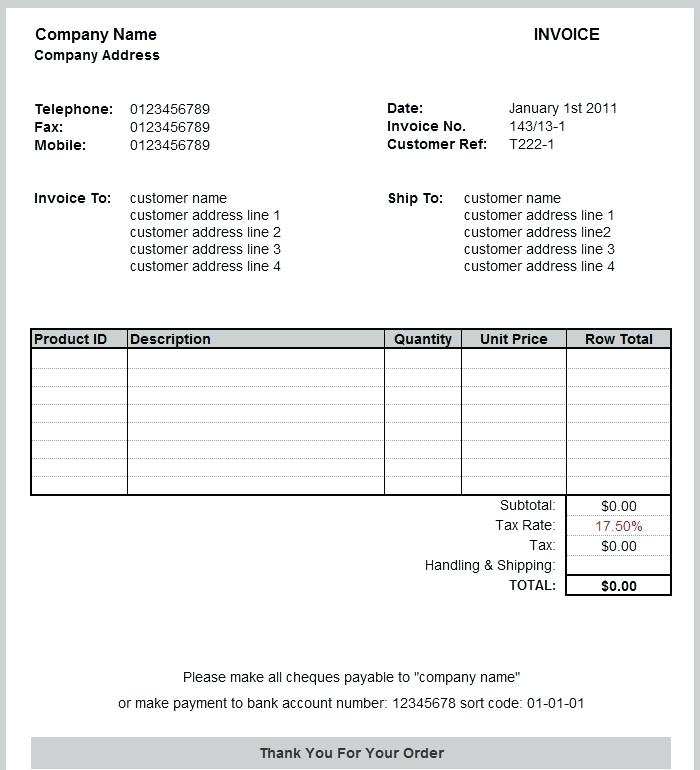16 Best Tax Invoice Blank Template in Photoshop by Tax Invoice Blank Template