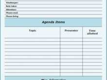 Meeting Agenda Template Blank