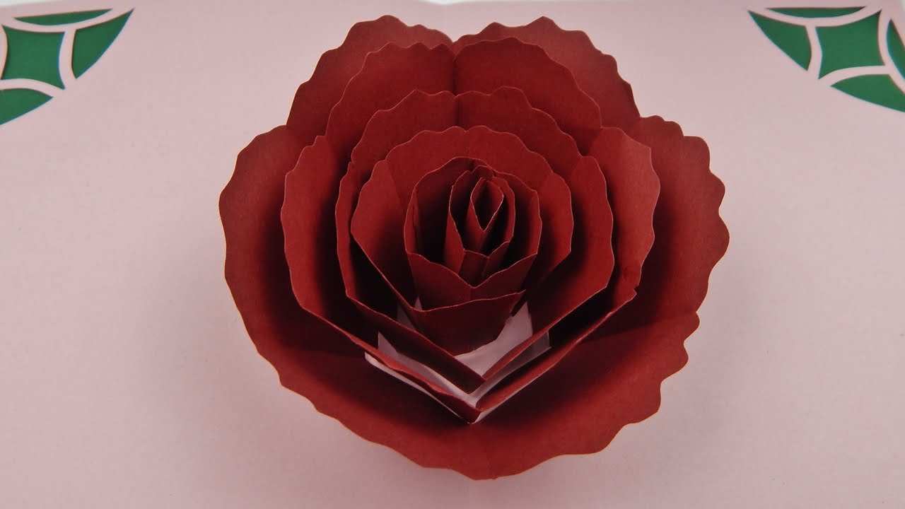 16 Blank Rose Pop Up Card Template Download With Stunning Design by Rose Pop Up Card Template Download