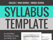 16 Creating Syllabus Class Schedule Template Maker with Syllabus Class Schedule Template