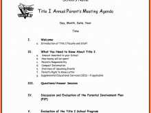 Meeting Agenda Layout Template