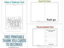 16 Creative Thank You Card Template To Colour Templates with Thank You Card Template To Colour