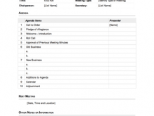 Virtual Meeting Agenda Template