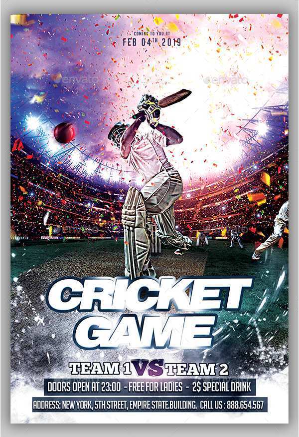 16 Customize Cricket Flyer Template For Free for Cricket Flyer Template