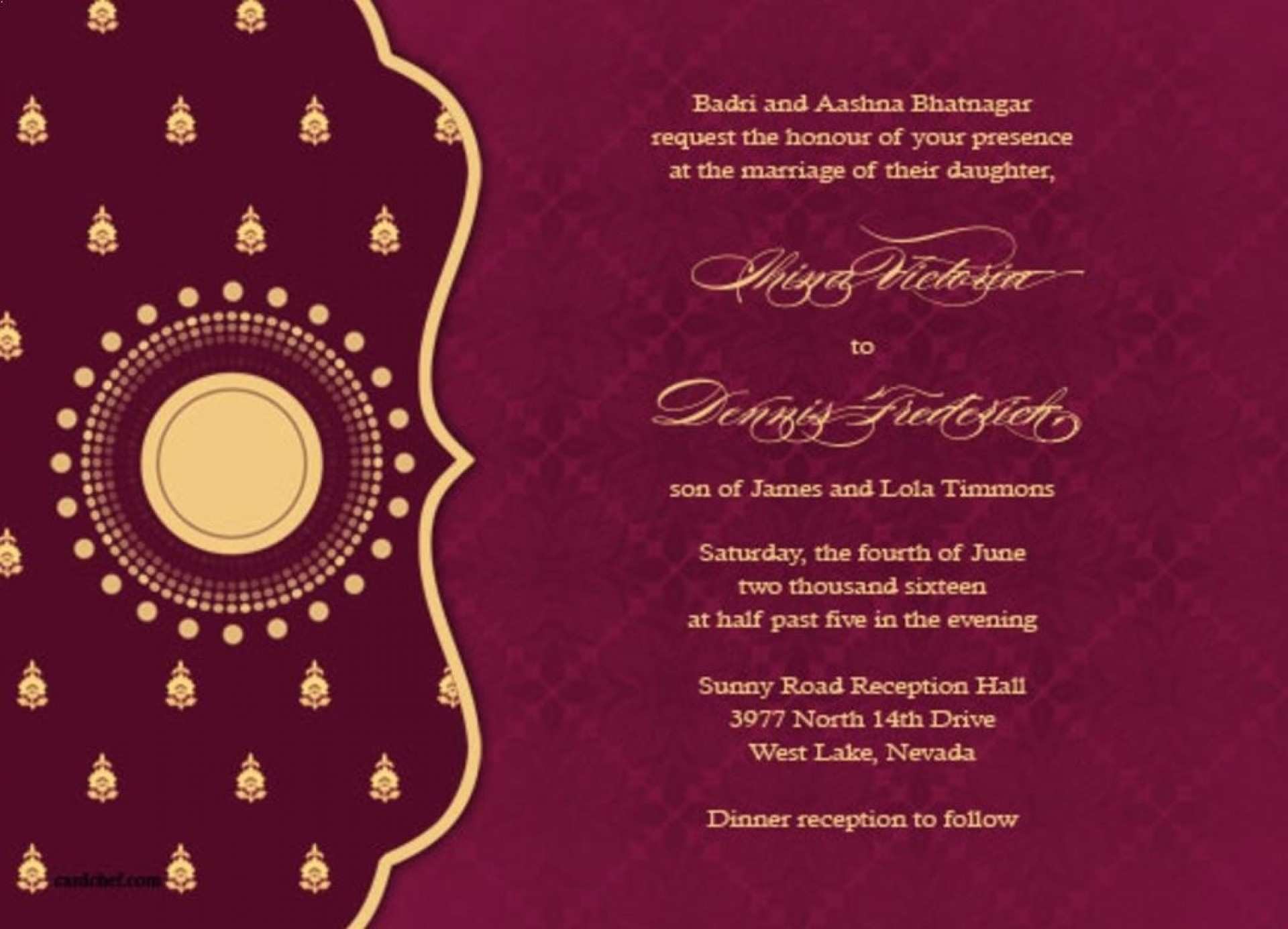 16 Customize Wedding Card Templates Free Download Indian For Free By Wedding Card Templates Free Download Indian Cards Design Templates