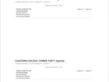 16 Free Printable Holiday Party Agenda Template Maker for Holiday Party Agenda Template