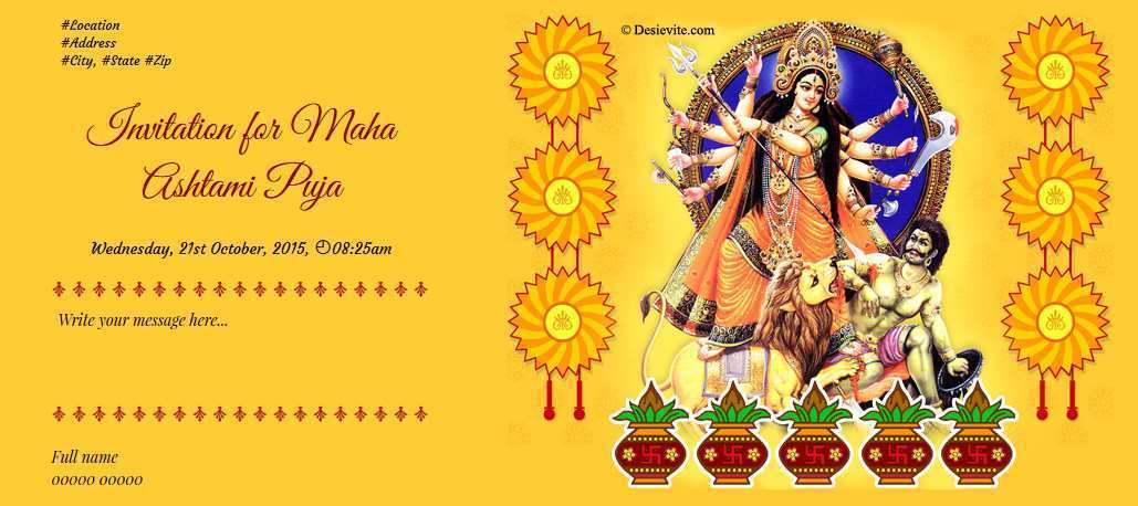 16 Free Printable Invitation Card Sample Durga Puja in Word with Invitation Card Sample Durga Puja