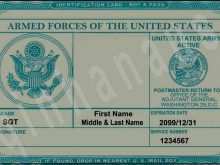84 Blank Us Army Id Card Template In Photoshop With Us Army Id Card Template Cards Design Templates