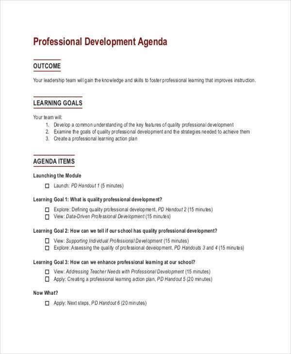 16 Free Professional Agenda Layout in Word with Professional Agenda Layout
