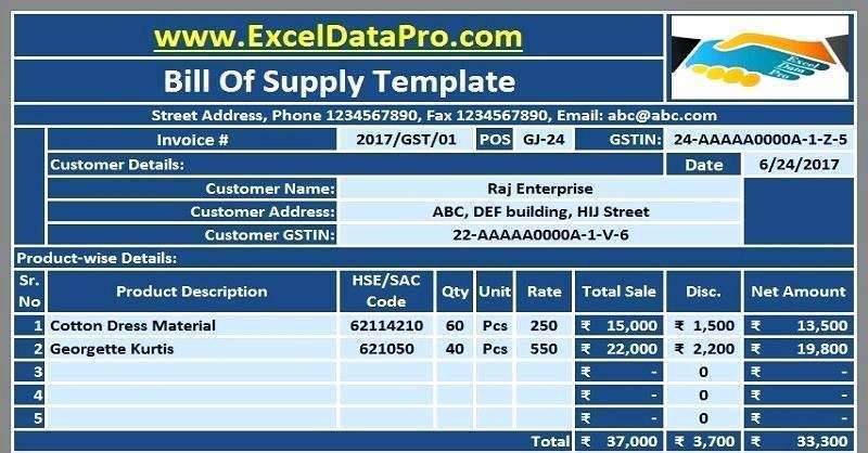 16 How To Create Blank Tax Invoice Format In Excel Download with Blank Tax Invoice Format In Excel