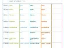 16 How To Create Kindergarten Class Schedule Template Download with Kindergarten Class Schedule Template