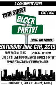 16 Online Block Party Template Flyers Free Layouts with Block Party Template Flyers Free