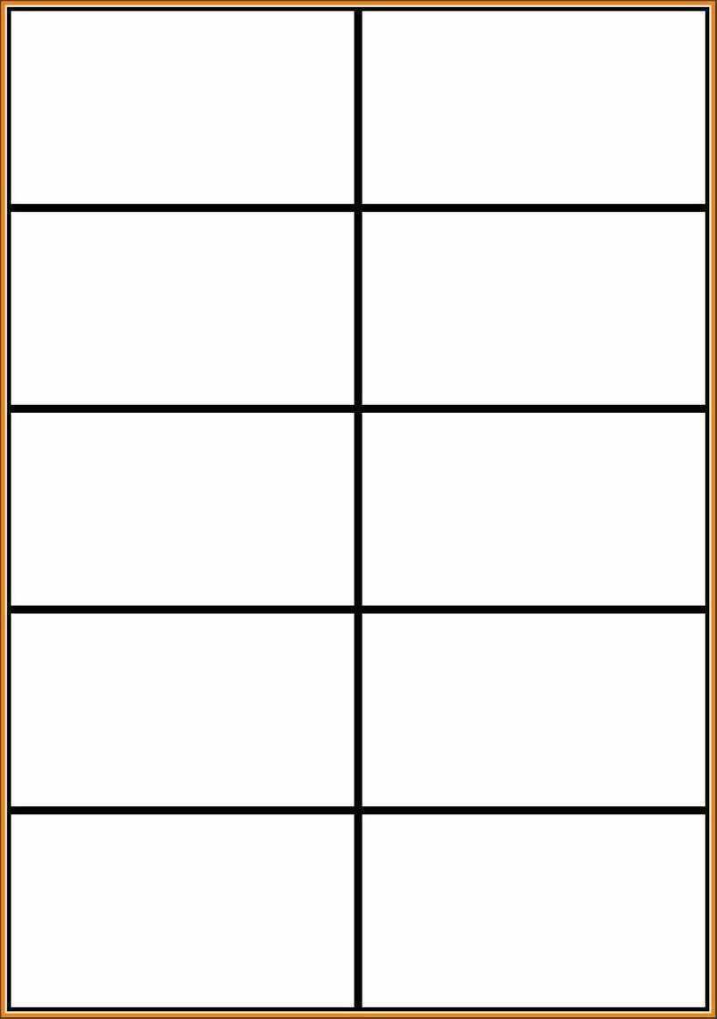 Template For Cards In Word