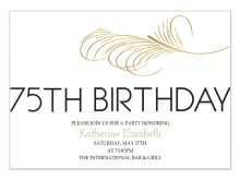 16 Printable 75Th Birthday Card Template With Stunning Design by 75Th Birthday Card Template