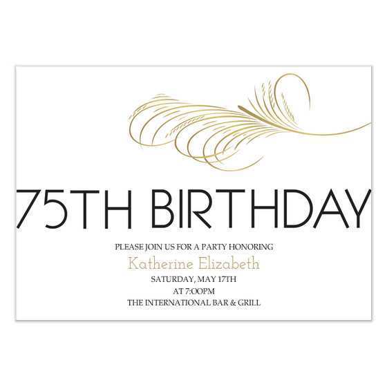 16 Printable 75th Birthday Card Template With Stunning Design By 75th Birthday Card Template Cards Design Templates