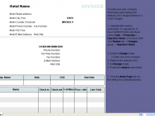 16 Printable Hotel Invoice Template In Excel Maker by Hotel Invoice Template In Excel