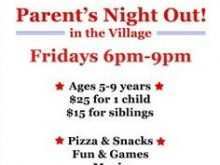 16 Printable Parents Night Out Flyer Template Free Formating by Parents Night Out Flyer Template Free