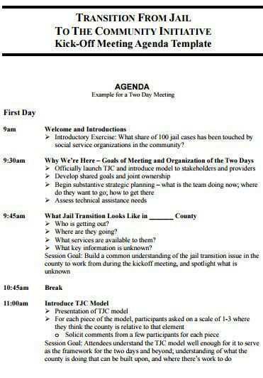 16 Report 2 Day Meeting Agenda Template For Free by 2 Day Meeting Agenda Template