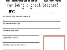 16 Report Free Thank You Card Template For Teachers Layouts with Free Thank You Card Template For Teachers