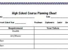 17 Blank High School Course Planner Template Formating with High School Course Planner Template
