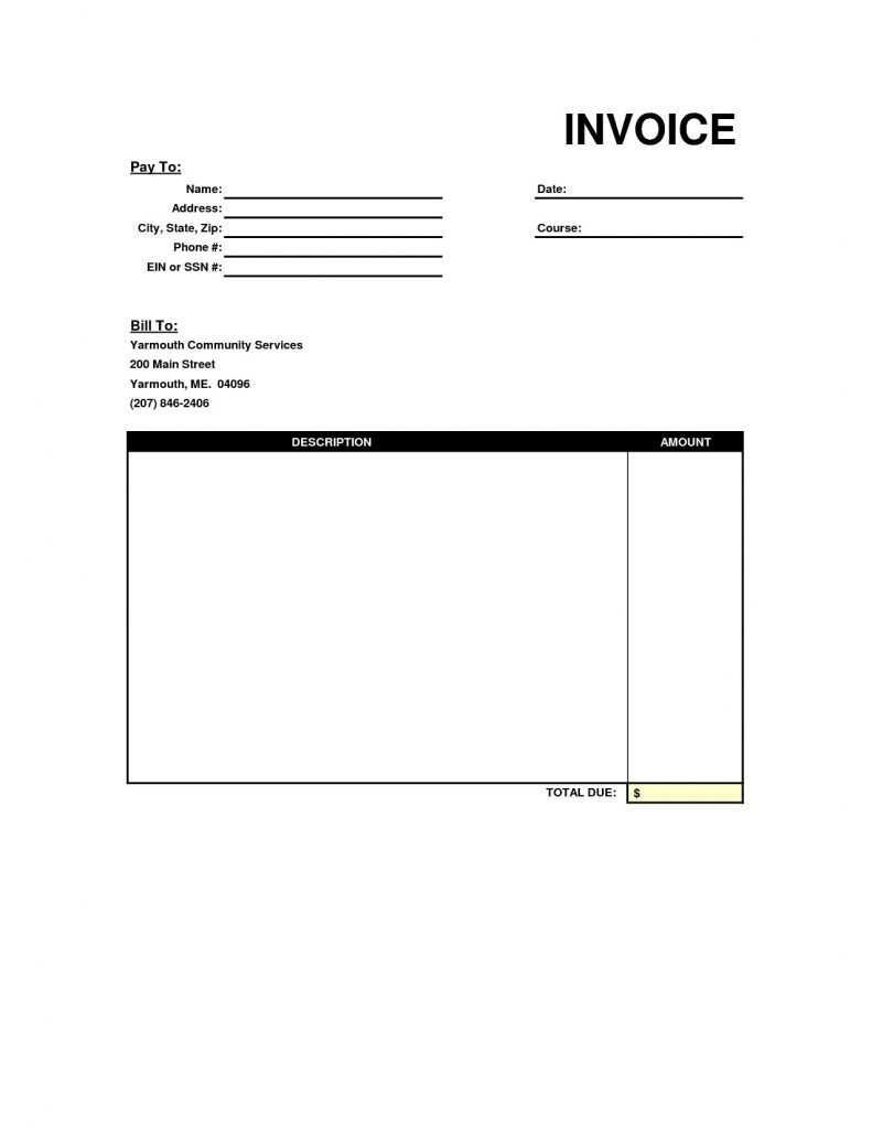 17 Creating Blank Invoice Template To Edit Formating for Blank Invoice Template To Edit