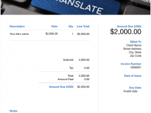 17 Creating Freelance Translation Invoice Template Maker with Freelance Translation Invoice Template
