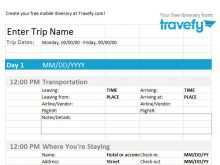 17 Creating Travel Agenda Template Free For Free with Travel Agenda Template Free