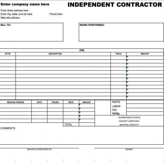 17 Creative 1099 Contractor Invoice Template PSD File for 1099 Contractor Invoice Template