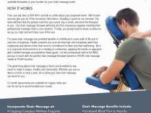 17 Creative Chair Massage Flyer Templates for Ms Word by Chair Massage Flyer Templates