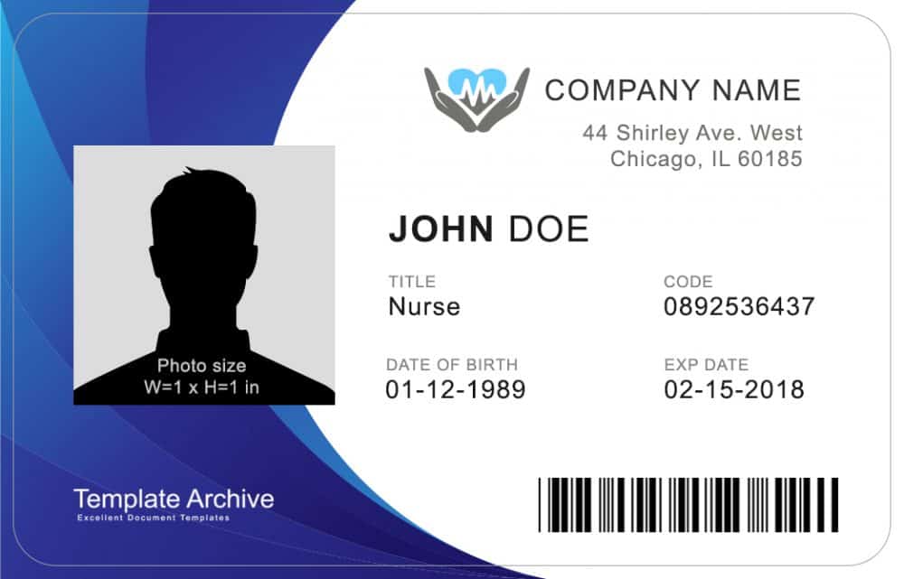 id card design template word free download