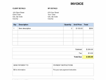 Tax Invoice Template Doc