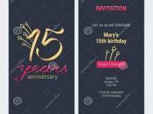 17 Free 15Th Birthday Card Template Photo by 15Th Birthday Card Template