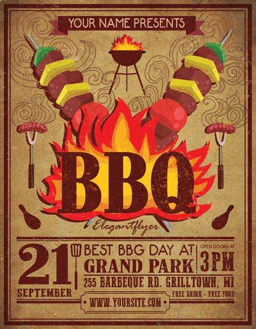 17 Free Printable Bbq Fundraiser Flyer Template Layouts for Bbq Fundraiser Flyer Template