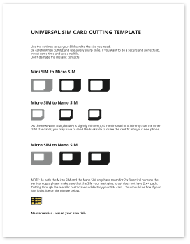 17 Free Printable Sim Card Template For Cutting Formating with Sim Card Template For Cutting