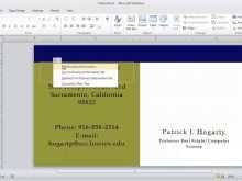 Make A Business Card Template In Word