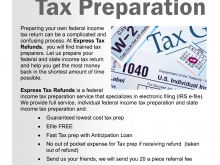 17 Printable Tax Preparation Flyers Templates PSD File with Tax Preparation Flyers Templates