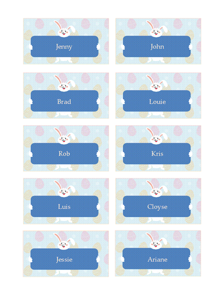 17 Standard Easter Name Card Templates in Word for Easter Name Card Templates