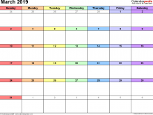 17 The Best Daily Calendar Template March 2019 Download for Daily Calendar Template March 2019