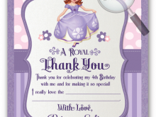 17 The Best Sofia The First Thank You Card Template Maker by Sofia The First Thank You Card Template