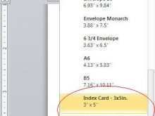 3X5 Index Card Template Word 2010