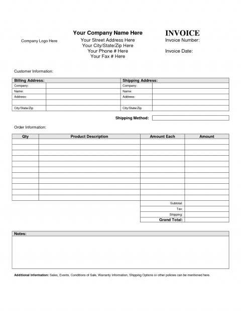 17 Visiting Sample Blank Invoice Template PSD File by Sample Blank ...