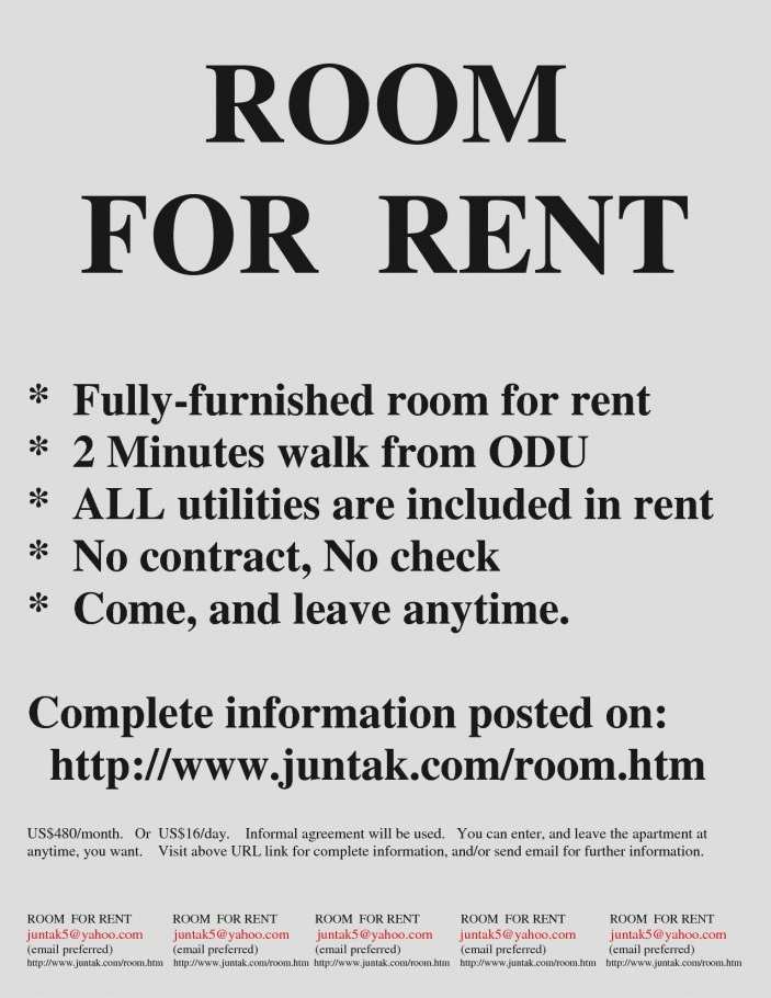 18 Adding Room For Rent Flyer Template Layouts With Room For Rent Flyer 