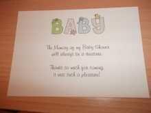Thank You Card Template Baby Gift